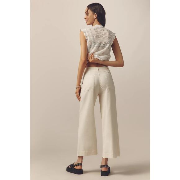 Maeve Cream Wide Leg Pants - Picture 11 of 11